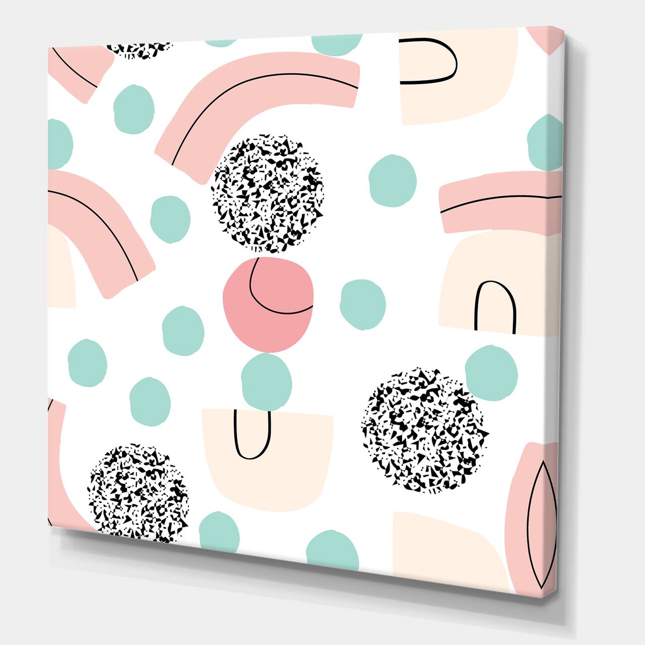Designart - Organic and Elements In Pastel Tones - Modern Canvas Wall Art Print